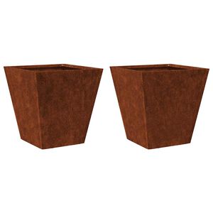 vidaXL Jardiniere de grădină 2 buc 30x30x30 cm Oțel pentru intemperii