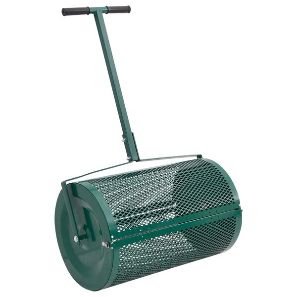 vidaXL Distribuitor de compost, 75L, verde, Ø40x60 cm, oțel