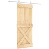vidaXL Ușă glisantă cu set de feronerie 85x210 cm, lemn masiv de pin