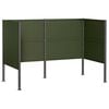 vidaXL Ecran pentru coș de gunoi 167 x 85 x 113 cm Oțel Verde măsliniu