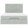 vidaXL Cadru de pat otoman cu saltele Gri deschis 140x190cm catifea