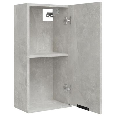 vidaXL Dulap de baie montat pe perete, gri beton, 32x20x67 cm