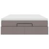 vidaXL Cadru de pat otoman cu saltea Taupe 140x200cm Material