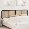 vidaXL Tăblie cap cu headboard Negru 200 x 55 x 3 cm Ratan