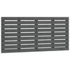 vidaXL Tăblie de pat pentru perete, gri, 141x3x63 cm, lemn masiv pin
