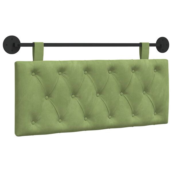 vidaXL Cap de pat suspendat Verde deschis 110 x 55 x 7 cm Catifea