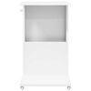vidaXL Masă laterală cu roata Alb 40 x 35 x 60 cm Lemn compozit