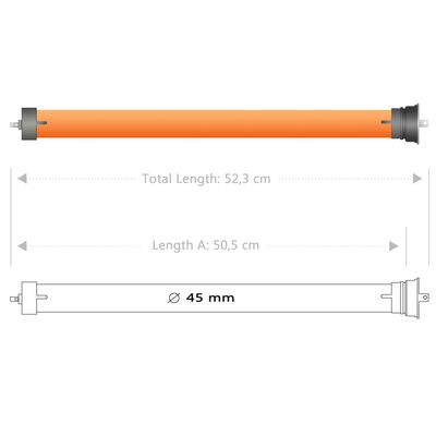 vidaXL Motoare tubulare cu telecomandă (144009 + 240357)