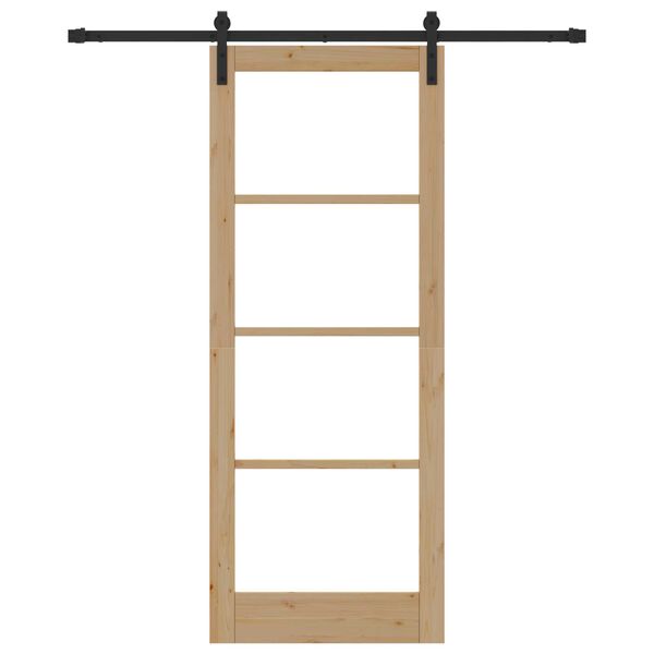 vidaXL Ușă glisantă ORKDAL Natural și Negru 83 x 211 cm