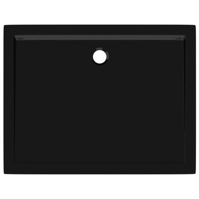 vidaXL Cădiță de duș dreptunghiulară din ABS, neagră, 70x90 cm