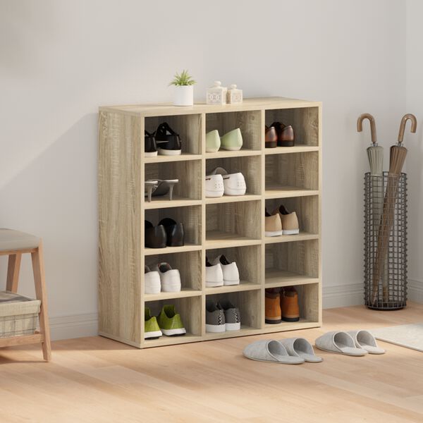 vidaXL Dulap pentru pantofi cu raft Stejar Sonoma 77,5 x 30 x 83,5 cm