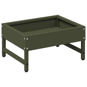 vidaXL Hrănitor pentru păsări Verde măsliniu 80 x 28 x 13.5 cm