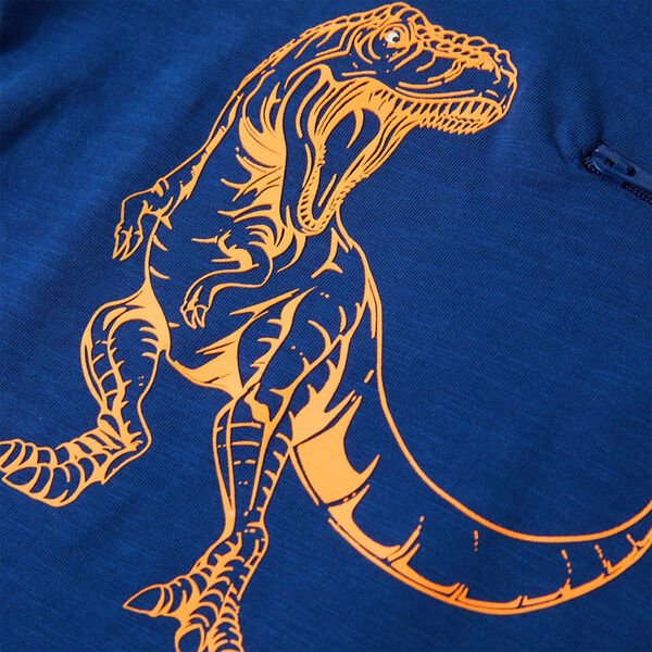 Tricou de copii cu mâneci scurte albastru închis, 140