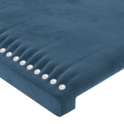 vidaXL Cadru de pat cu tăblie, albastru închis, 200x200 cm, catifea