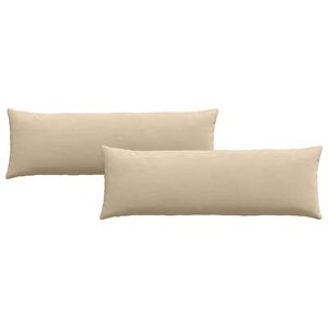vidaXL Perne pentru canapea 2 pcs Crem 120 x 40 cm țesătură