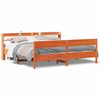 vidaXL Cadru de pat fără saltea, maro ceruit 200x200 cm lemn masiv pin