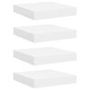 vidaXL Rafturi de perete suspendate, 4 buc., alb, 23x23,5x3,8 cm, MDF