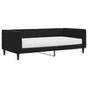 vidaXL Pat de zi cu saltea, negru, 90x190 cm, catifea