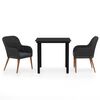 vidaXL Set mobilier de grădină cu perne, 3 piese, negru
