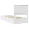vidaXL Pat cu storage cu headboard Alb 90 x 190 cm Lemn compozit