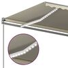 vidaXL Copertină retractabilă manual cu LED, crem, 6x3 m