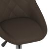 vidaXL Scaune de bucătărie pivotante, 2 buc., maro, piele ecologică