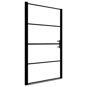 vidaXL Ușă de duș, negru, 81 x 195 cm, sticlă securizată mată