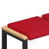 vidaXL Perna pentru bancă 4 buc. Piele artificială Roșu Ad&acirc;ncime 35 cm