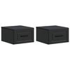 vidaXL Dulap de noapte suspendat 2 buc. Negru 34,5 x 33 x 20 cm