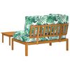 vidaXL Set de canapea 2 pcs Model cu frunze Lemn Solid de Acacia