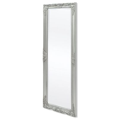vidaXL Oglindă verticală în stil baroc 140 x 50 cm argintiu