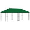vidaXL Foișor pentru Grădină 6 x 3 m Verde Poliester și oțel 190 gsm