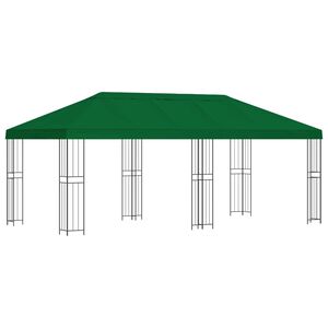vidaXL Foișor pentru Grădină 6 x 3 m Verde Poliester și oțel 190 gsm