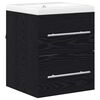 vidaXL Dulap pentru Chiuveta de Baie cu sertar Negru 42 x 39 x 52 cm