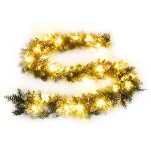 vidaXL Ghirlandă de Crăciun cu lumini LED, verde, 5,2 m, PVC