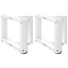vidaXL Picioare pentru măsuță de cafea &icirc;n formă de T, 2 buc., alb, 50x25x(30-31) cm, oțel