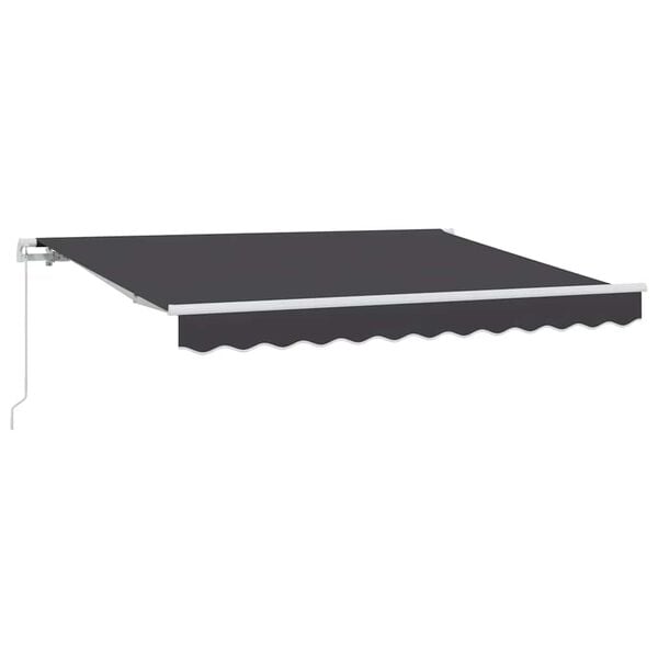 vidaXL Cortina Retractabilă Manual Antracit 250 x 200 cm țesătură
