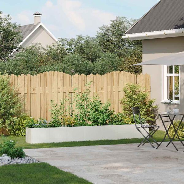 vidaXL Jardinieră alb 280x40x40 cm Oțel laminat la rece