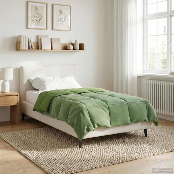 vidaXL Duvet complet pe tot parcursul anului Patos Verde 140 x 200 cm