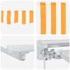 vidaXL Cadru manual de marchiză cu LED-uri Galben și alb 3,5 x 2 m