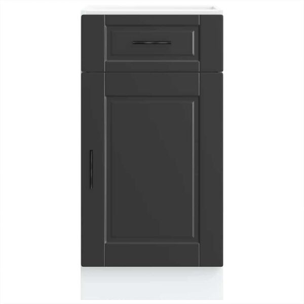 vidaXL Dulap de bază de bucătărie &bdquo;Porto&rdquo; din lemn negru prelucrat