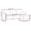 vidaXL Canapea cu 3 locuri / taburet cappuccino 180 cm piele ecologică