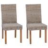 vidaXL Scaun de sufragerie GENDT 2 buc. Gri Kubu 45 x 54 x 93 cm