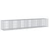 vidaXL Coș gabion cu capac, 600x100x100 cm, fier galvanizat