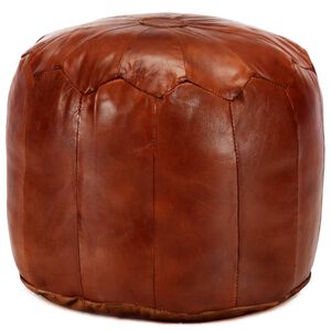 vidaXL Taburet, cafeniu-roșiatic, 40x35 cm, piele naturală de capră