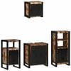 vidaXL Set de mobilier pentru baie 4 buc. Multicolor și negru