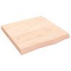 vidaXL Blat de masă, 60x60x(2-6) cm, lemn masiv de stejar netratat