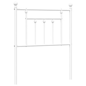vidaXL Tăblie de pat de schimb metalică, alb, 75 cm