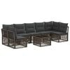 vidaXL Set de canapele pentru grădină 8 pcs Gri poliratan