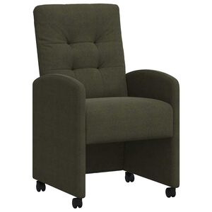 vidaXL Scaune de dining cu roți 2 buc. Piele ecologică de suede